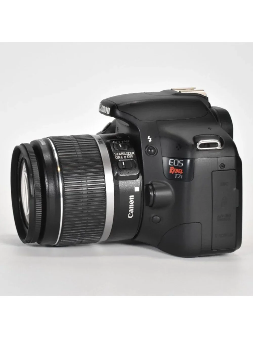 Canon EOS Rebel T2i DSLR 18MP 18-55mm Lens HD Video 10,488 Clicks 64GB SD Card